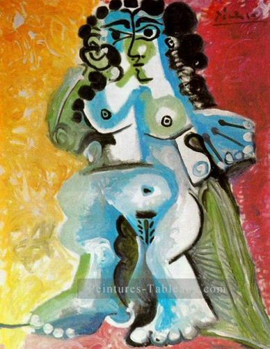 Femme naked assise 1965 cubist Pablo Picasso Peintures à l'huile